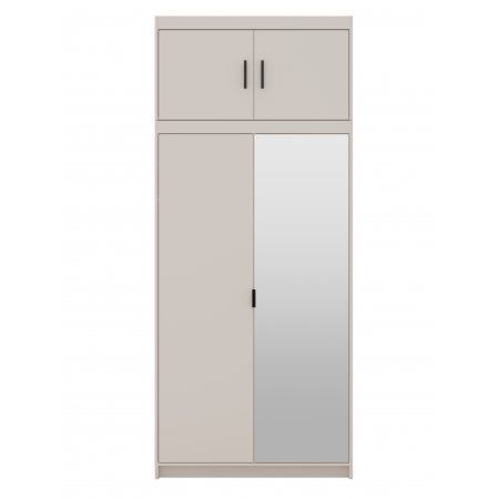 Szafa z nadstawką lustrem 90 cm TRINO beżowa